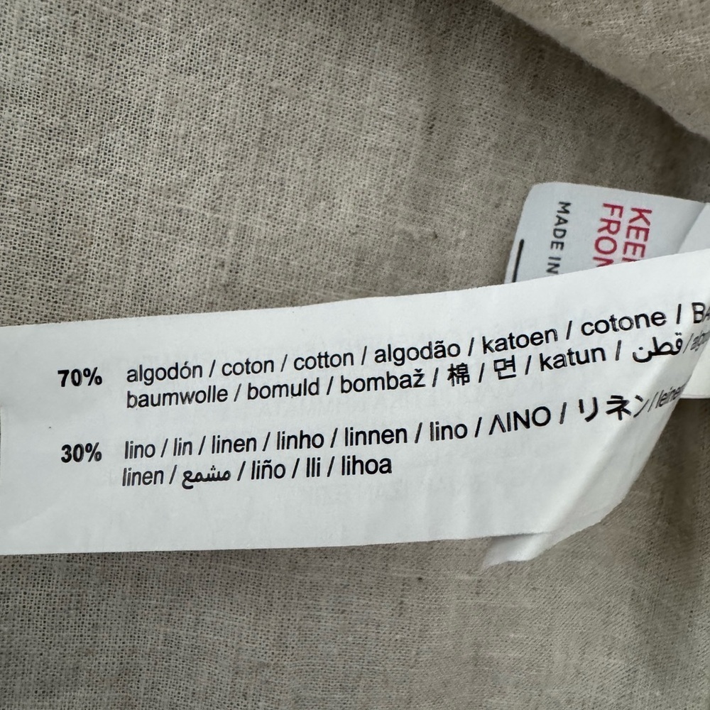 ZARA Home Embroidered Linen Christmas Jacket L - Picture 5 of 7